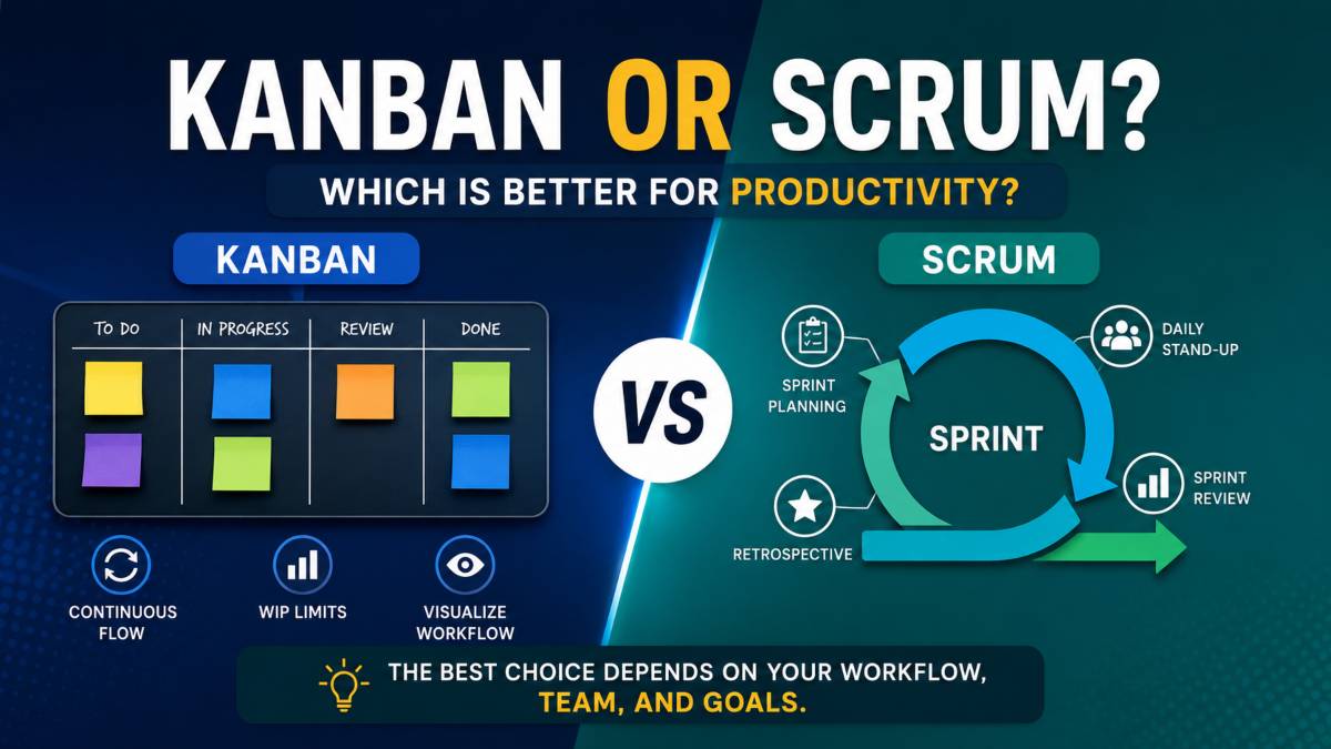 Which Is Better for Productivity: Kanban or Scrum?